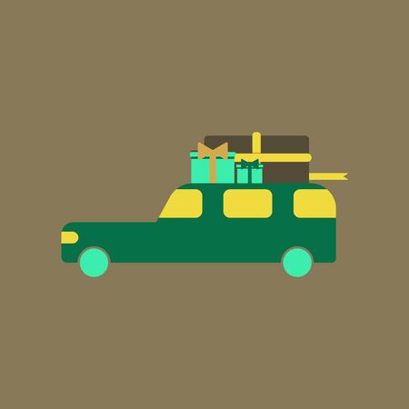 Flat icon of car giftsのイラスト素材