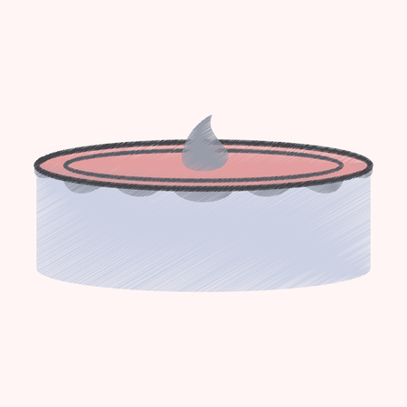 A flat shading style icon Cheesecake.のイラスト素材