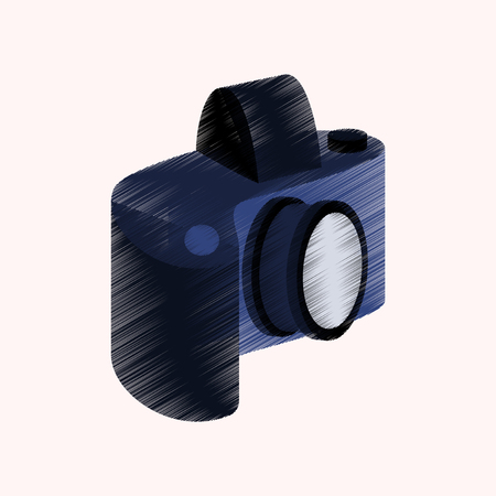 Flat shading style icon cameraのイラスト素材