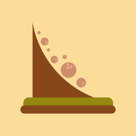 flat icon on stylish background mountain rocksのイラスト素材