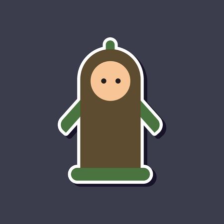 paper sticker on stylish background of gays condom contraceptiveの写真素材