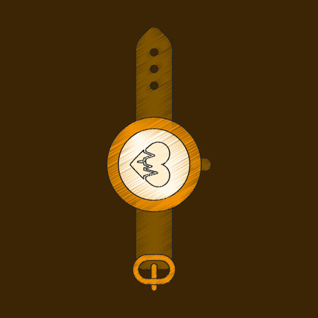 flat shading style icon Sports watches displayのイラスト素材