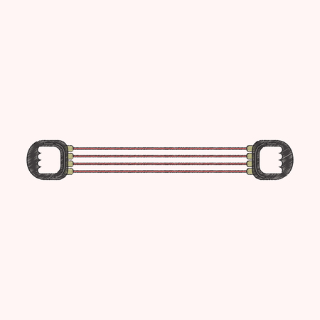 flat shading style icon Sports expanderのイラスト素材