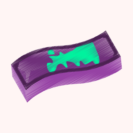 flat shading style icon dirty moneyのイラスト素材