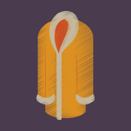 flat shading style icon clothes fur coatのイラスト素材