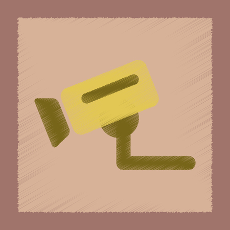 flat shading style icon security cameraのイラスト素材