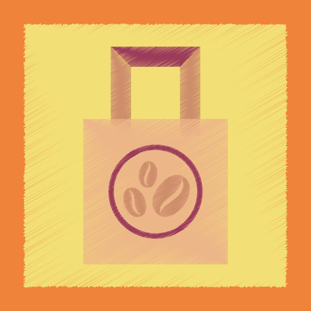 flat shading style icon coffee packageのイラスト素材