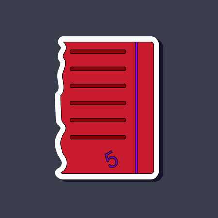 paper sticker on stylish background exam score excellentのイラスト素材