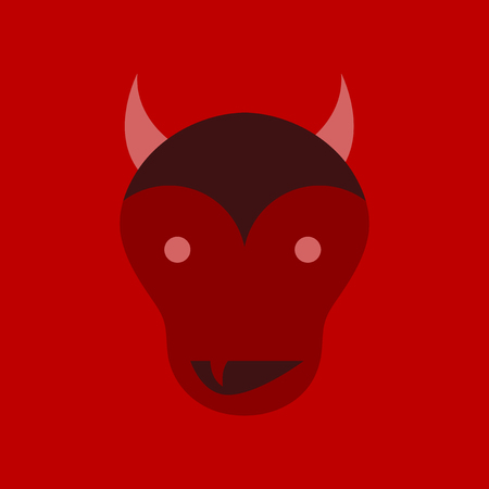 flat icon on stylish background halloween monsterのイラスト素材