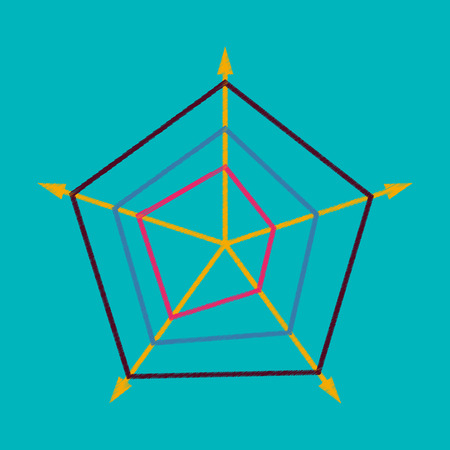 Flat shading style icon arrows vector illustrationのイラスト素材