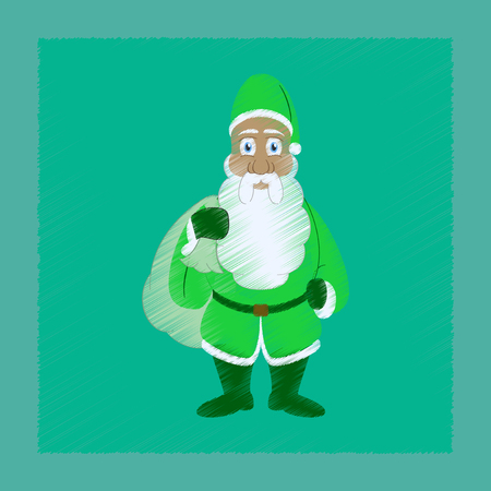 Flat shading style icon Santa Claus giftsのイラスト素材