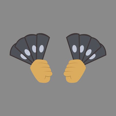 flat icon on theme Arabic business money in handsの写真素材