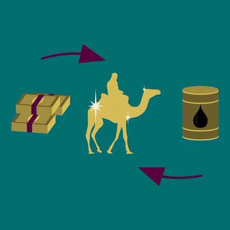 flat icon on theme Arabic business camel saleのイラスト素材
