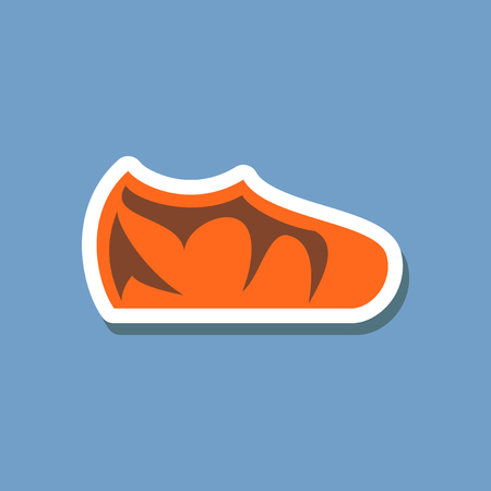 Paper  sticker fashion footwear sport shoes.のイラスト素材