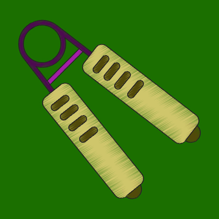 flat shading style icon Sports expanderのイラスト素材