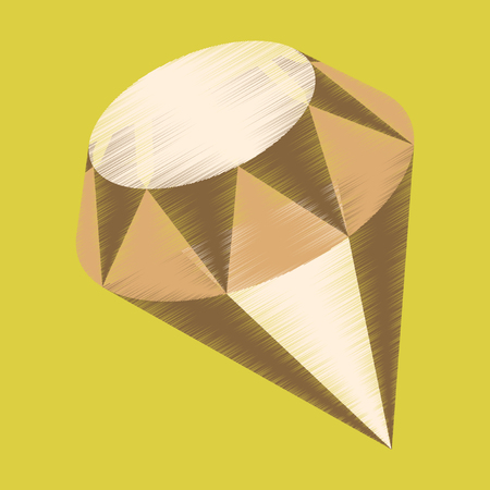 Flat shading style icon diamond expensive jeweleryのイラスト素材