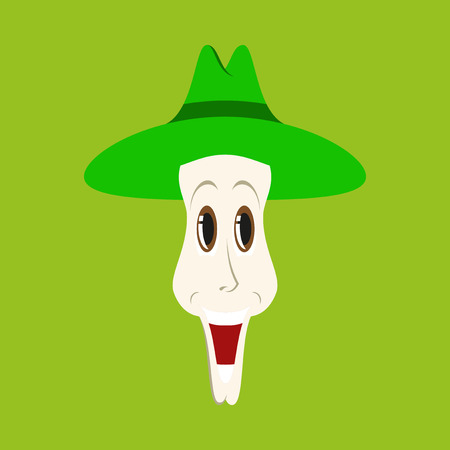 flat icons on theme funny clown in hatのイラスト素材