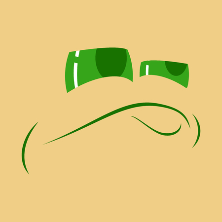 Flat icons on theme cartoon face funny emotion.のイラスト素材