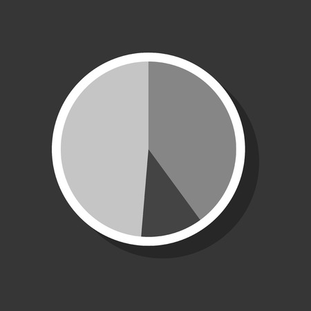 Paper sticker on stylish background pie chart.のイラスト素材