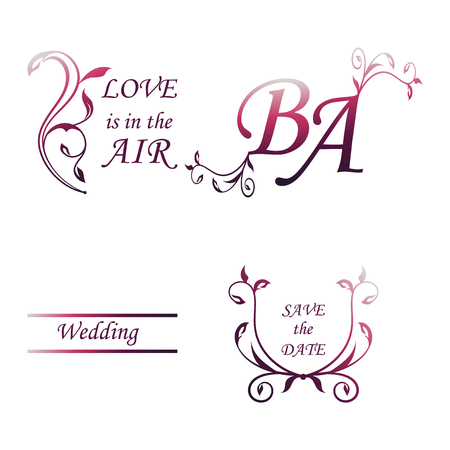 Wedding invitation cards.のイラスト素材