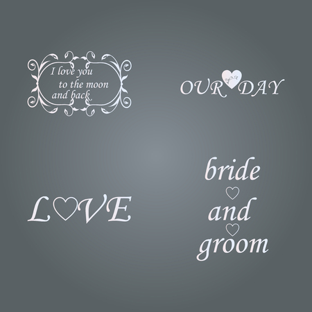 Wedding invitation cards.のイラスト素材