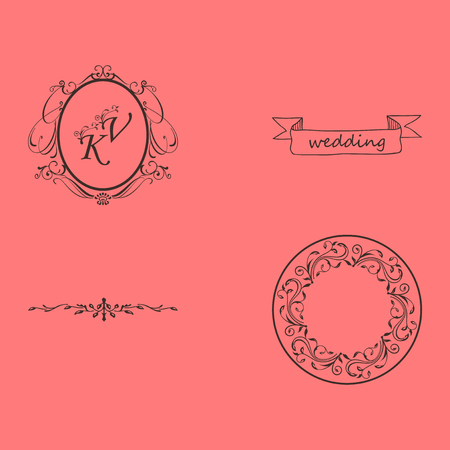 Wedding invitation cardsのイラスト素材