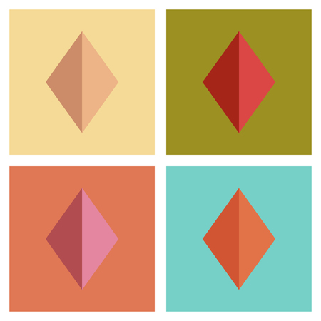 Assembly flat icons poker playing cardsのイラスト素材