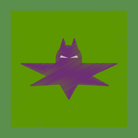 Flat shading style icon halloween bat.のイラスト素材