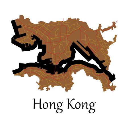 Flat icon in form of Hongkongのイラスト素材