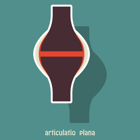 Knee joint health care icon with shadow.のイラスト素材