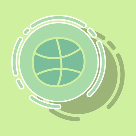 Sticker unusual look Dribbble social media icon . social network for designersのイラスト素材