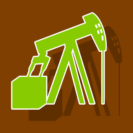paper sticker on theme Arabic business oil derrickのイラスト素材