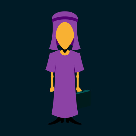flat icon on theme Arabic business arabic businessmanのイラスト素材