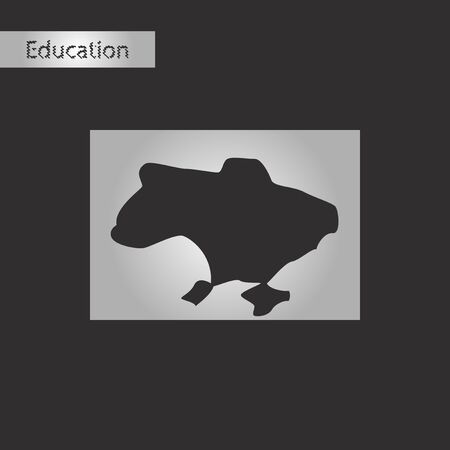 Black and white style icon map of Ukraineのイラスト素材