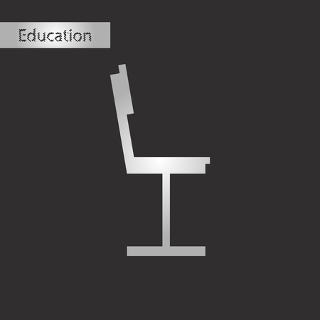 Chair black and white style iconのイラスト素材