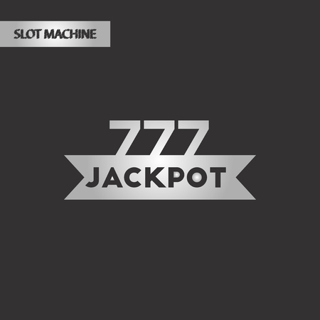 black and white style jackpot Lucky sevenのイラスト素材