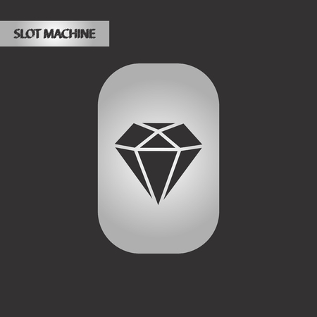 black and white style poker diamond symbolのイラスト素材