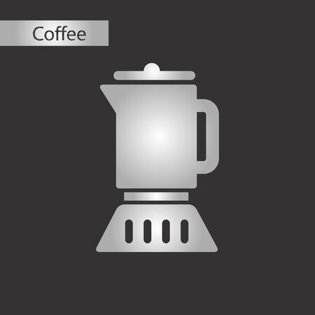 Black and grey style coffee maker iconのイラスト素材