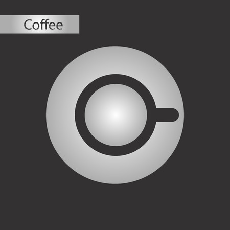 black and white style coffee cupのイラスト素材