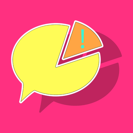 Sticker Spam Email Warning . Concept of virus, piracy, hacking and security. Envelope with spam. Website banner of e-mail protection, anti-malware software. Flat vector.のイラスト素材