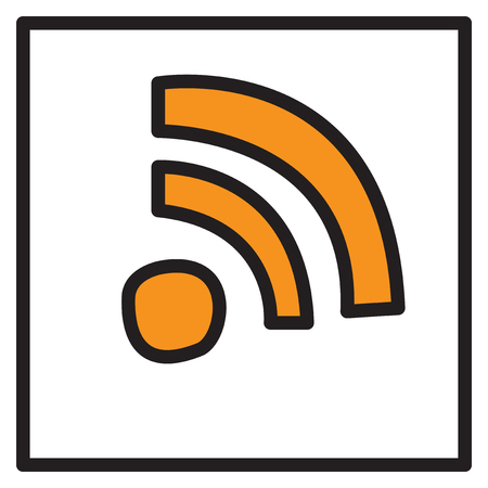 Unusual look Wifi signal. Vector illustration.のイラスト素材