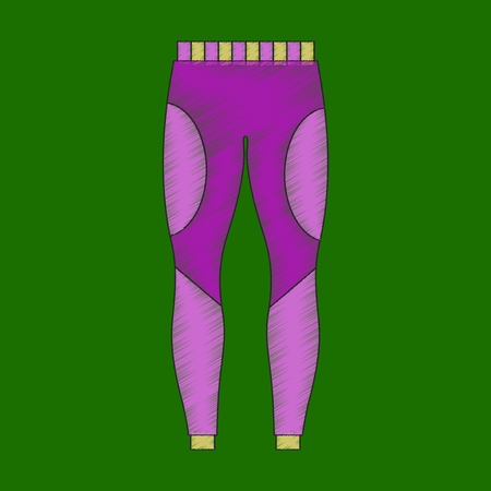 flat shading style icon winter trousers sportswearのイラスト素材