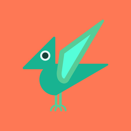 flat icon on stylish background cartoon dinosaurのイラスト素材