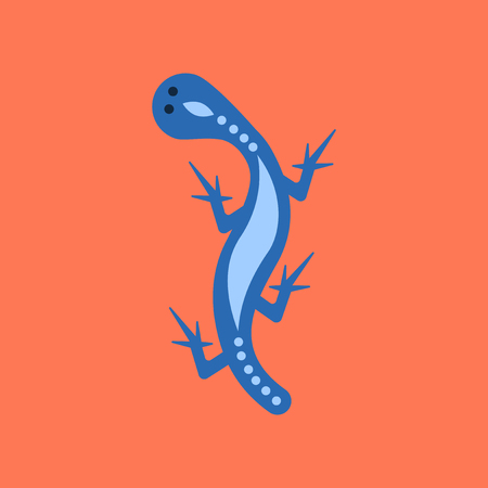 flat icon on stylish background lizard reptileのイラスト素材