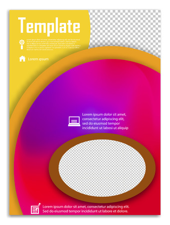 Brochure template flyer design vector backgroundのイラスト素材