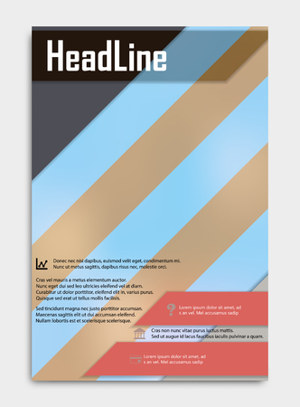 Business multipurpose annual report brochure flyer design template vector, Leaflet cover presentation abstract geometric background, modern publication poster magazine, layout in A4 and A5 sizeのイラスト素材