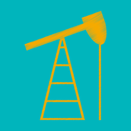 flat shading style icon gas production constructionのイラスト素材