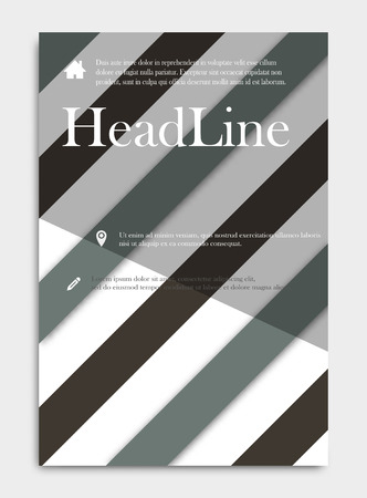 brochure design template vector abstract triangles figure, frame for imagesのイラスト素材