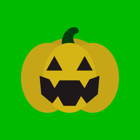 flat icon on stylish background halloween pumpkinのイラスト素材