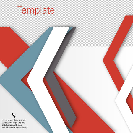 Vector brochure template design with arrows.の写真素材
